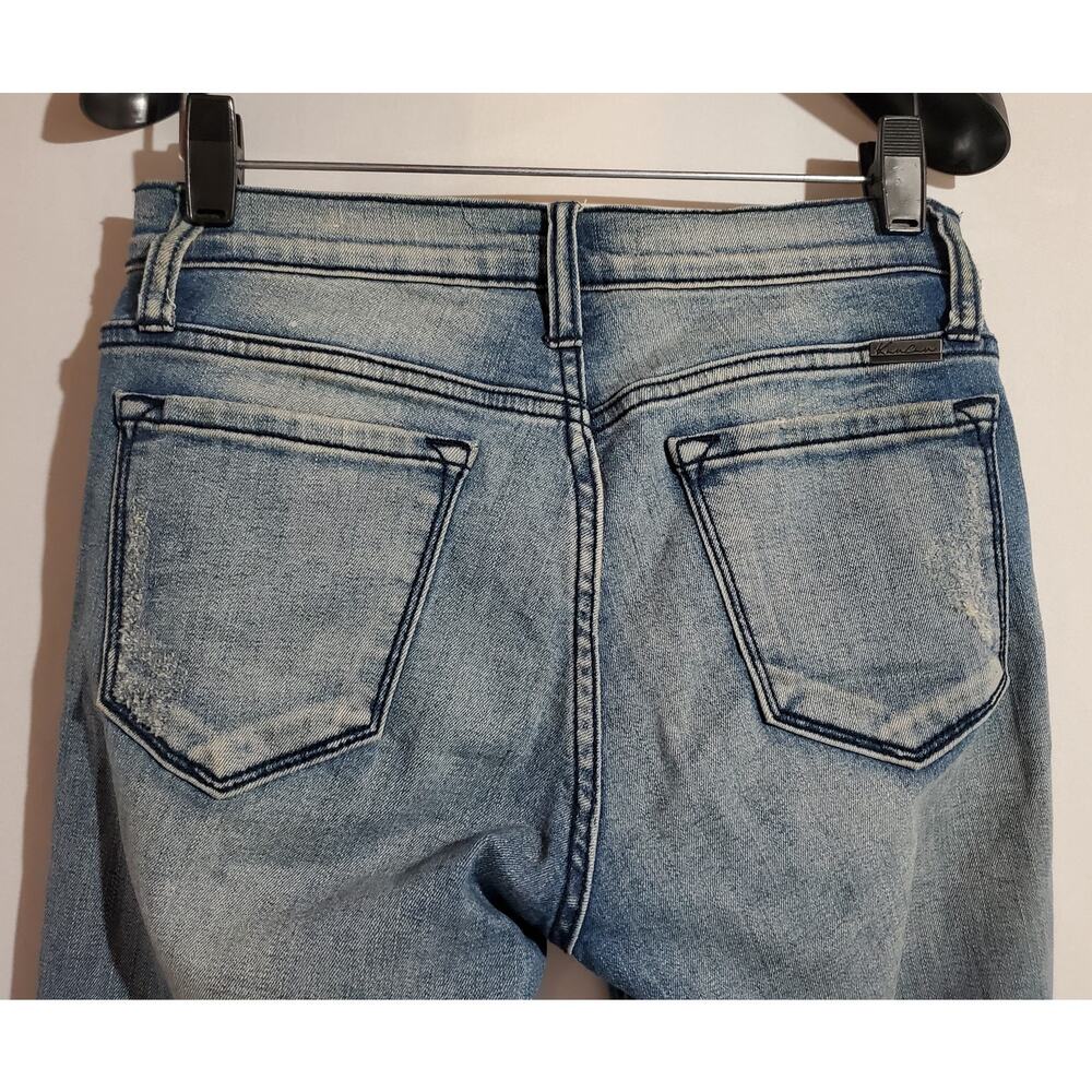 KanCan Distressed Light Wash Mid Rise Skinny Jeans Womens Size 26 Ripped Grunge - Picture 6 of 11
